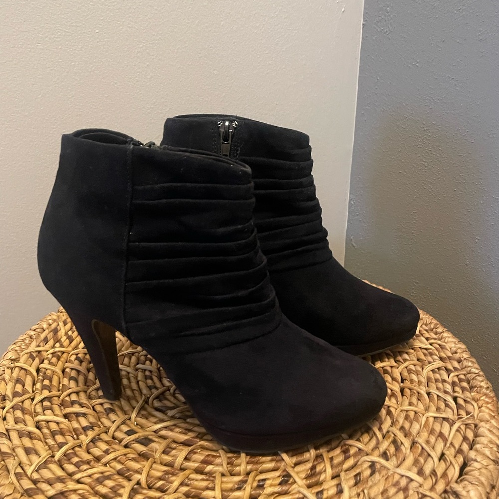 Kelly & Katie black suede boots. Size 6. Gently worn